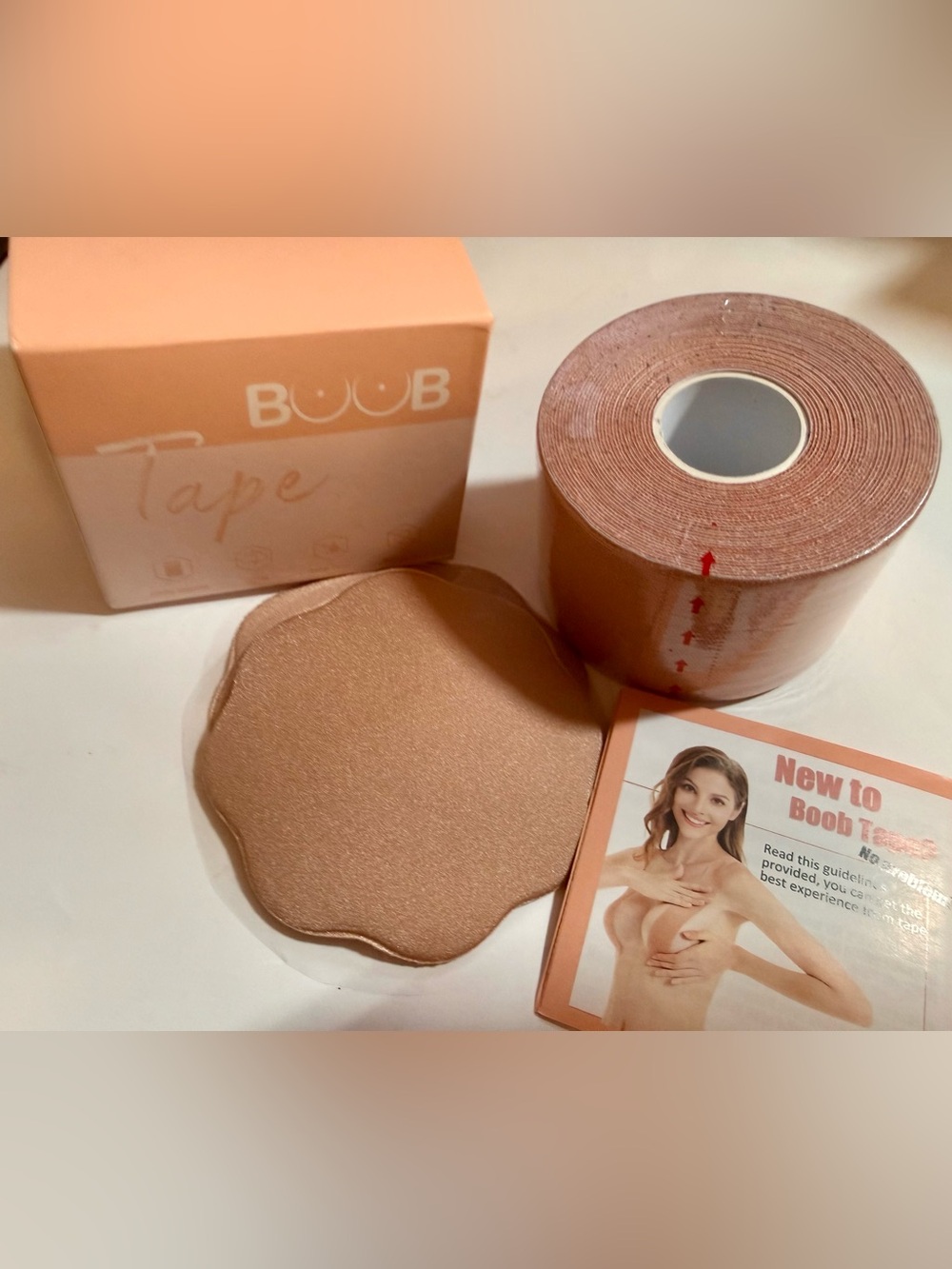 Skin-Tone Breast Lift Tape & Nipple Covers - Nude